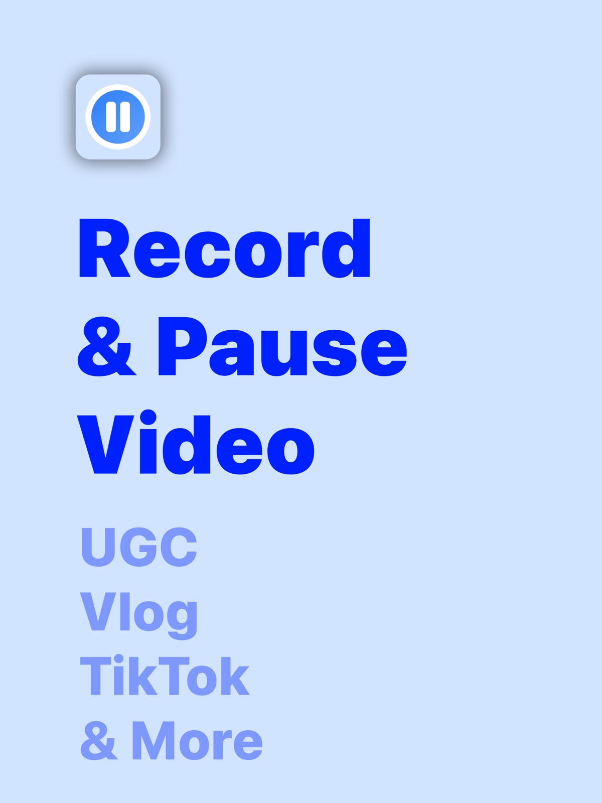 Pause Camera Video Recorder ipad screenshot 1
