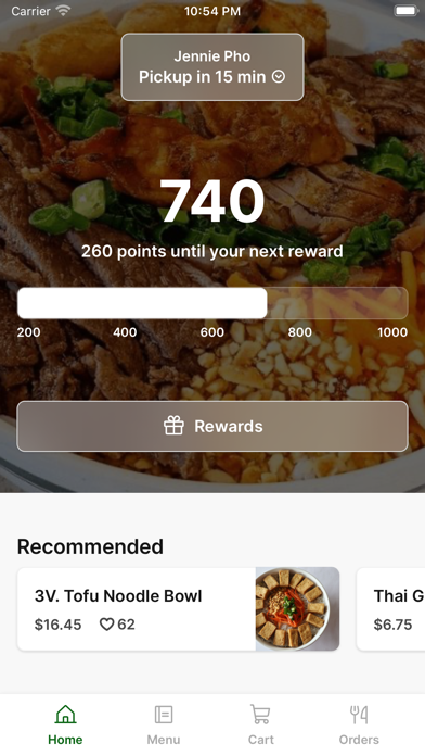 Jennie Pho iPhone screenshot 1 - Food & Drink app