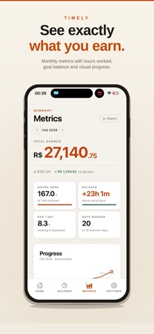Timely: Hours Tracker Screenshot 2 of 4