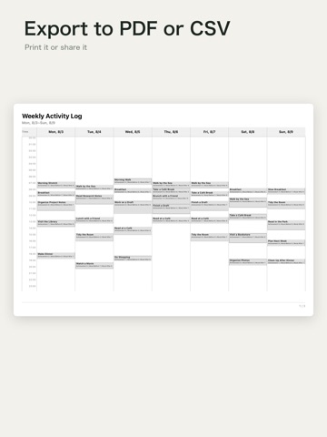 Dimity: Activity & Mood Diary iPad screenshot