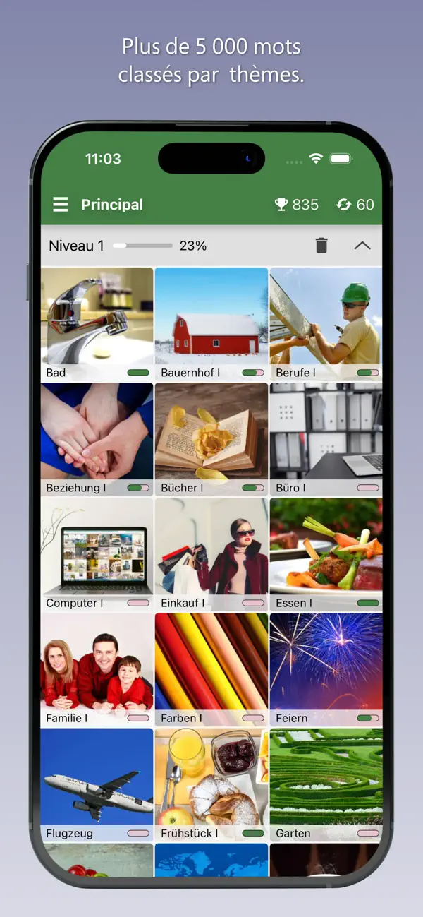 Screenshot #1 pour Apprendre Allemand - Bilinguae