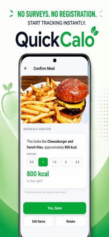 QuickCalo: AI Calorie Counter Screenshot 1 of 3