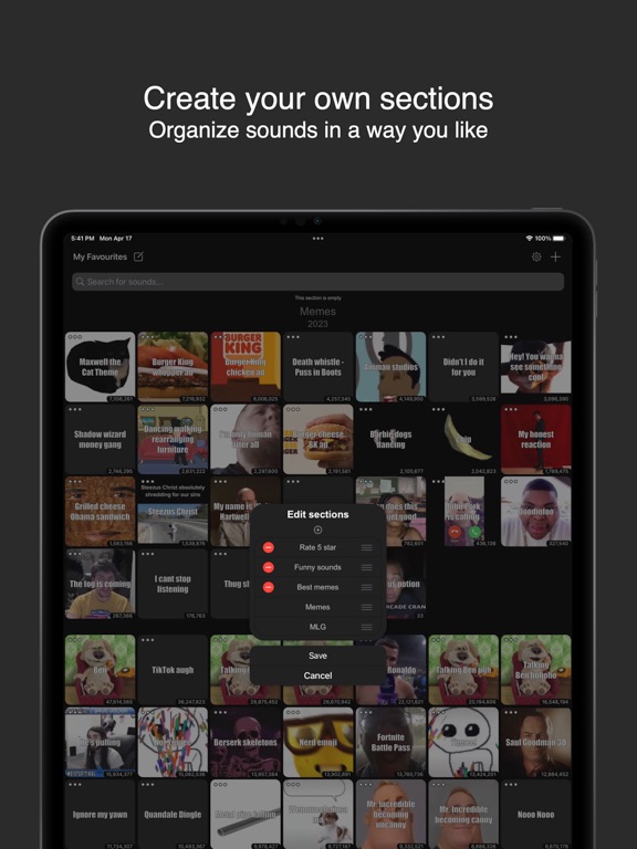 Meme Soundboard 2016-2026 iPad screenshot 5 - Entertainment app