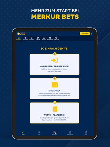 MERKUR BETS Sportwetten/Slots iPad screenshot 3