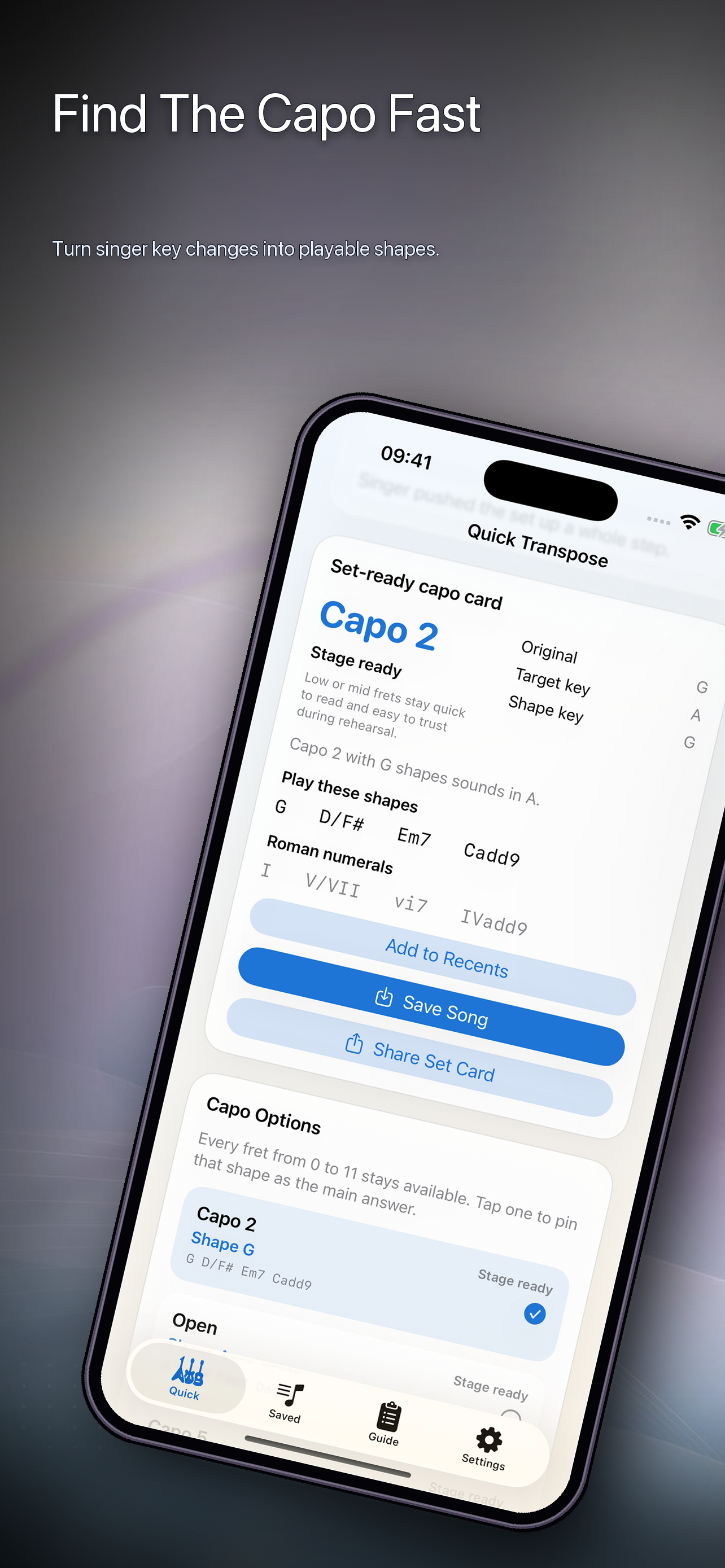 Capo Chord Transposer