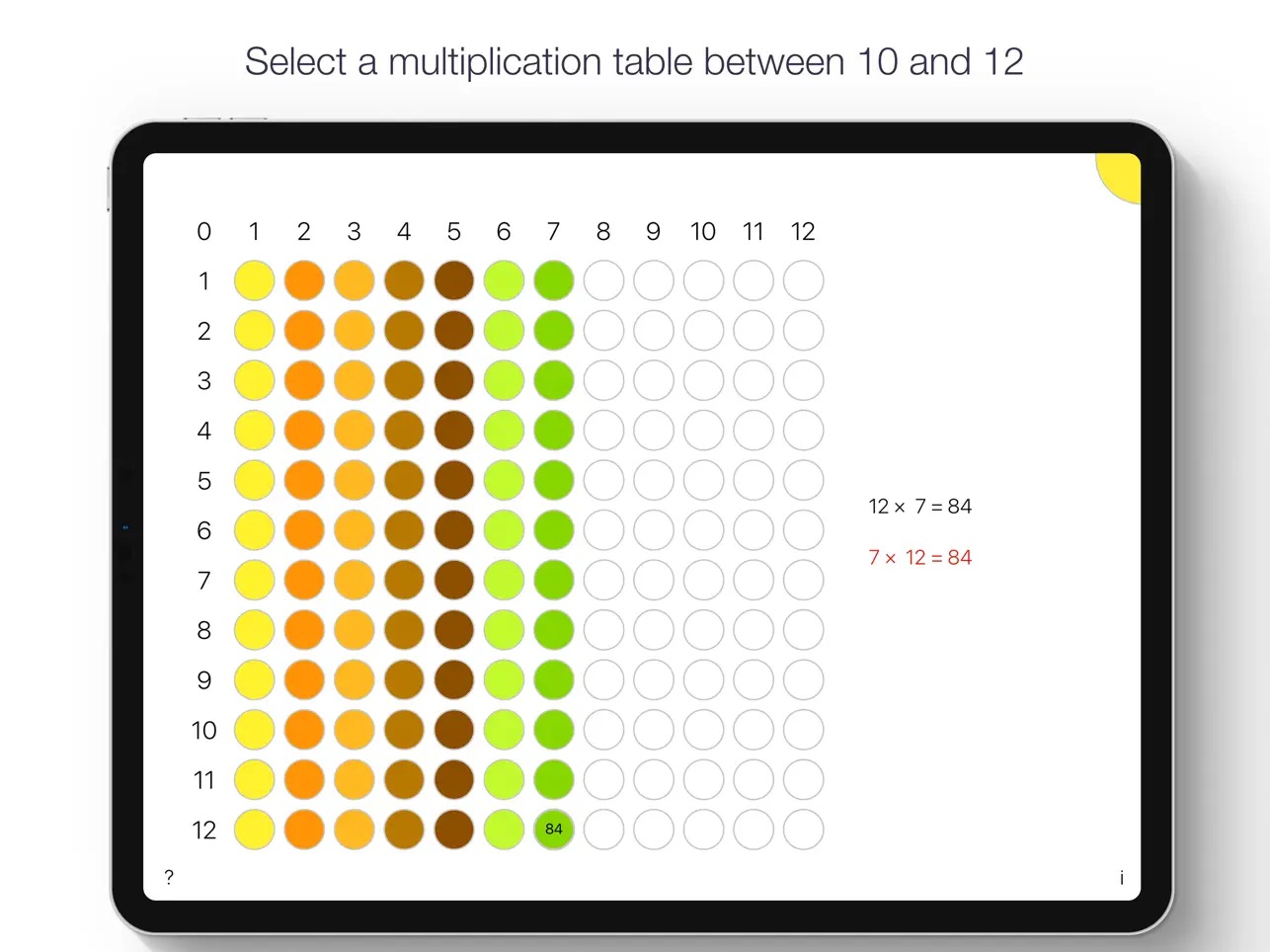 Screenshot #6 pour Visual Multiplication Table