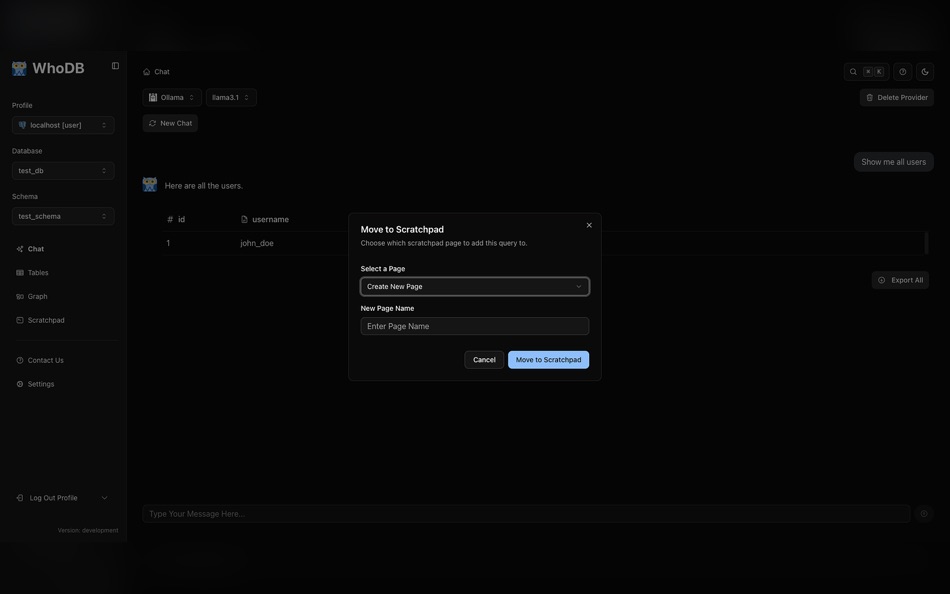 #6. WhoDB (macOS) Podle: Clidey Inc