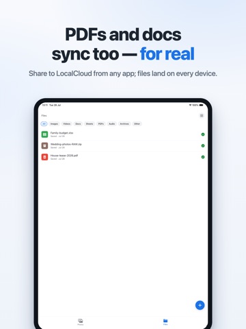 LocalCloud: Files Transfer P2P iPad screenshot