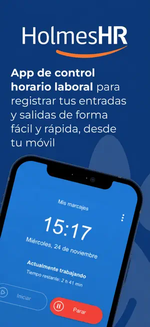 HolmesHR reloj laboral screenshot 1