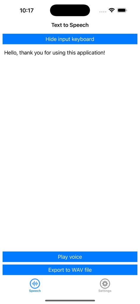 Text to Speech - Export to WAV - Utilities App | MWM