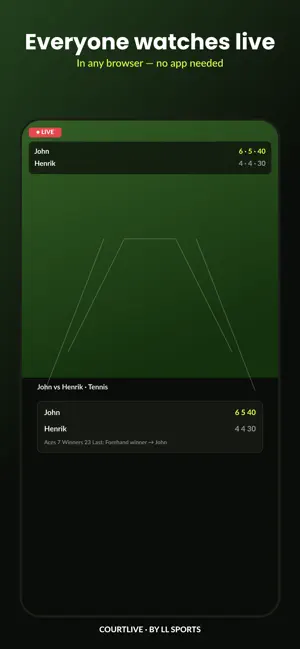 CourtLive: Score & Broadcast screenshot 1