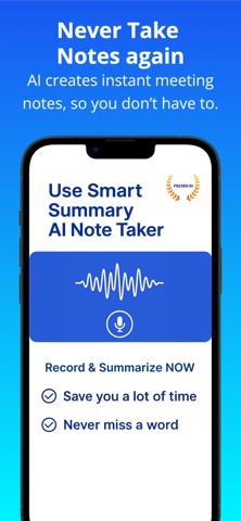 AI Summary & AI Note Taker iPhone screenshot