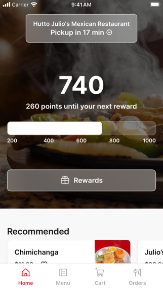 Julio's Mexican Restaurant TX iPhone screenshot 1 - Food & Drink app