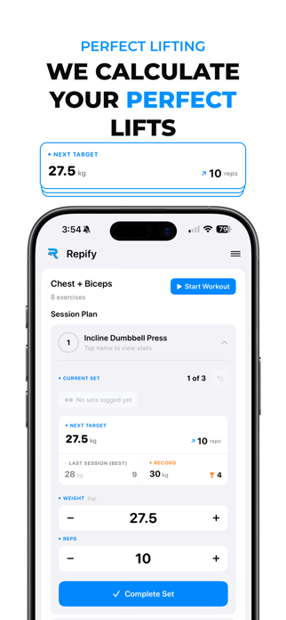 Repify - Workout & Nutrition Screenshot 1 of 6