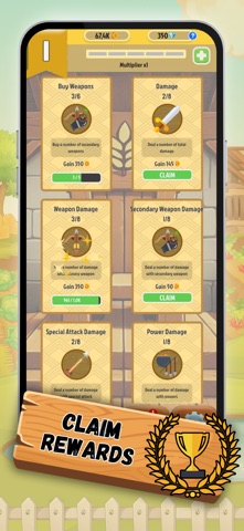 Idle Crops Tycoon: Farm&Defend screenshot