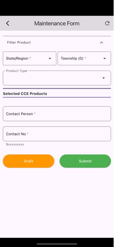 CCE Maintenance App screenshot