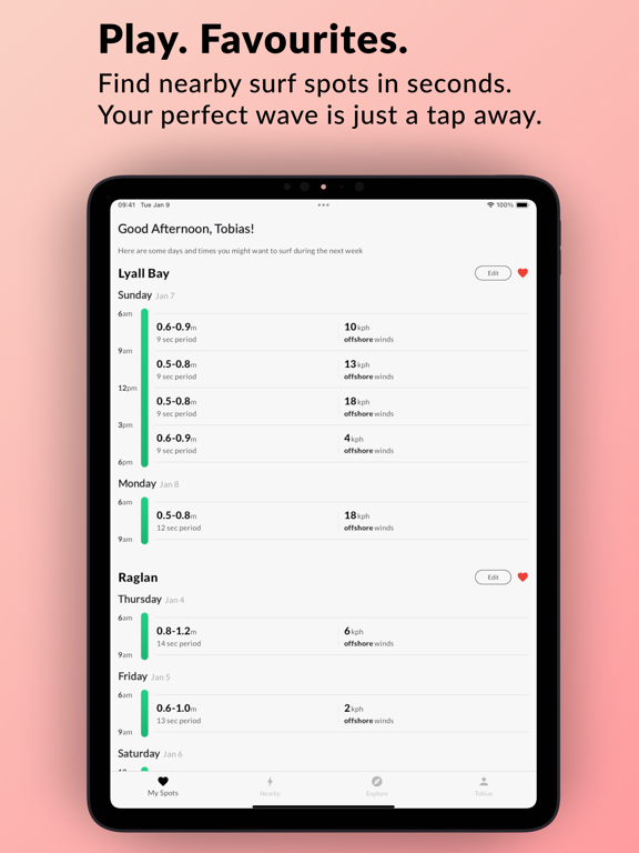 Swellify iPad screenshot 4 - Weather app