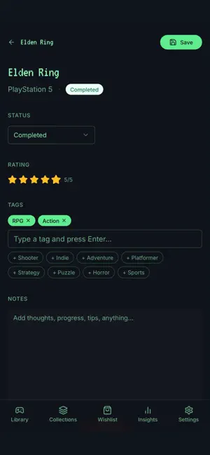 CARTRIDGE: Video Game Tracker screenshot 3