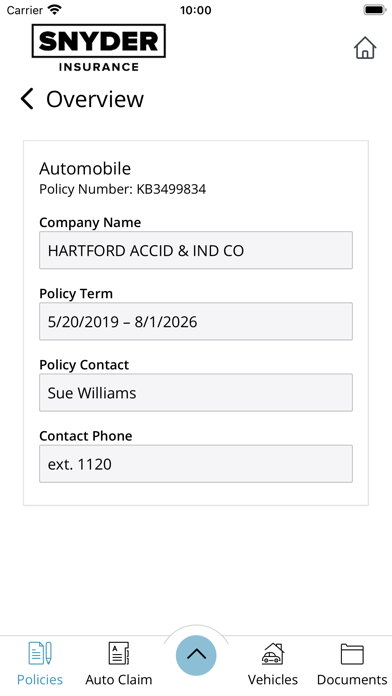 Snyder Insurance Online Screenshot