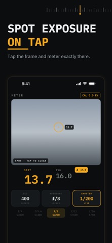 Candela: Light Meter & Log iPhone screenshot