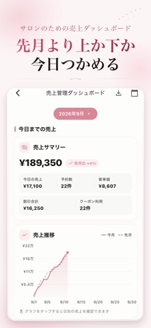 Reserve.M｜美容サロン予約管理・顧客管理・売上管理 のスクリーンショット