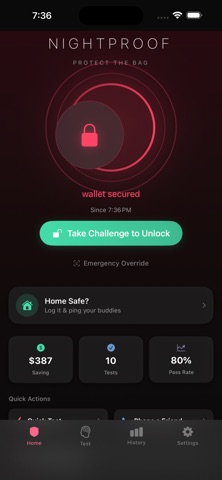 Nightproof: Drunk Mode Blocker app screenshot