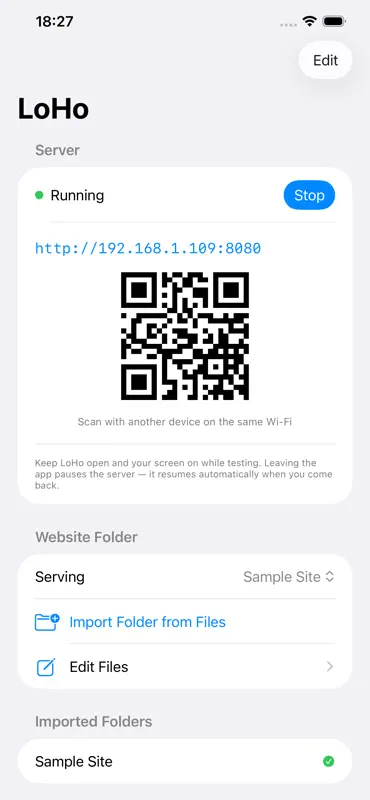 LoHo Local Server screenshot 1 of 5