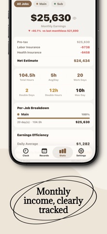 ClockIN: Work Hours&Schedules Screenshot 3 of 8