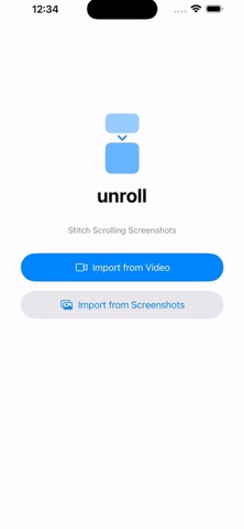 unroll screenshot