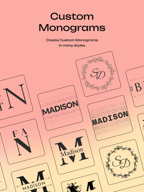 Fonts,Stickers and Monograms iPad screenshot 4 - Graphics & Design app