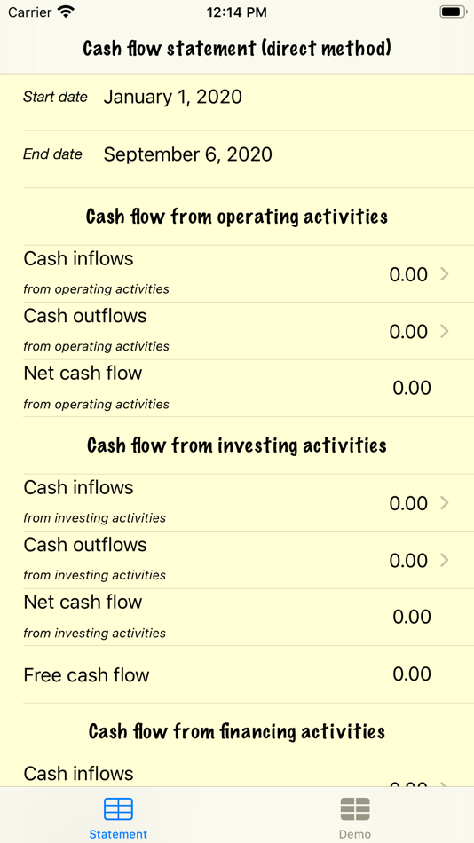 #1. Cash flow statement (iOS) 由: Olexandr Prodan