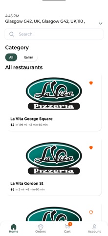 La Vita Restaurants screenshot