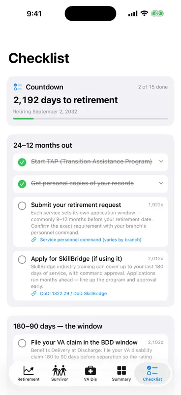 MilitaryRetire screenshot 5 of 5