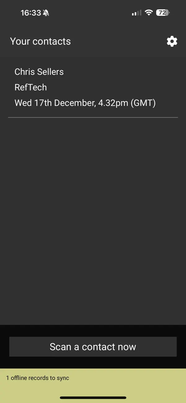 Screenshot #2 pour ContactScanning
