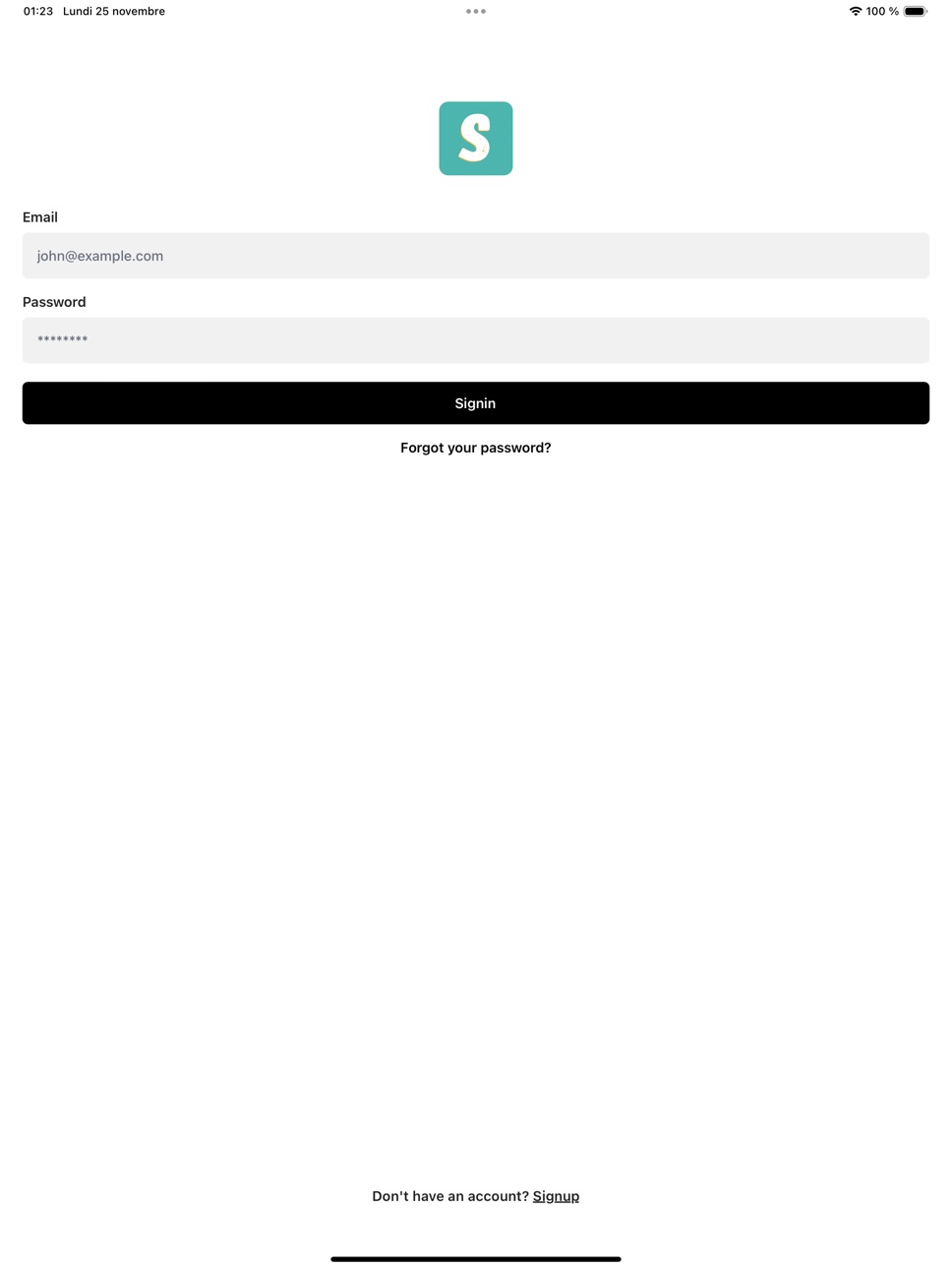 iPad screenshot
