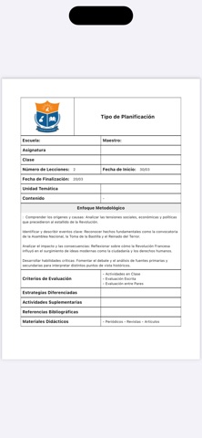 Creador de Planes de Clase screenshot
