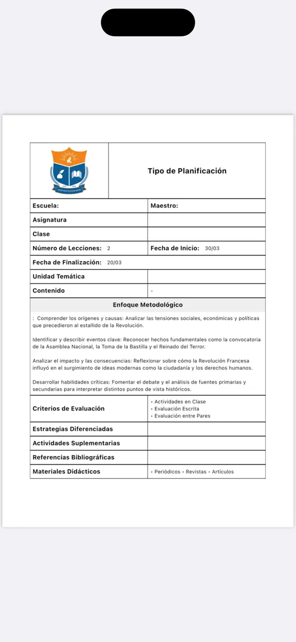 Screenshot #2 pour Créateur de Plans de Leçon