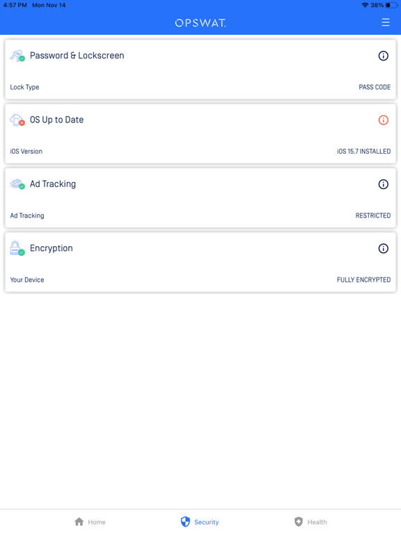 Screenshot #5 pour OPSWAT Mobile App