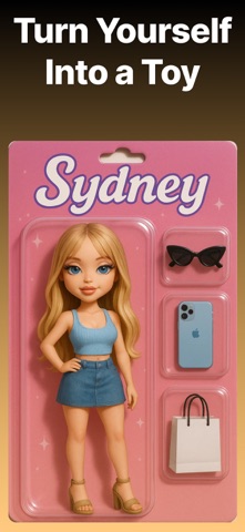 Action Figure AI Art: Toyzi iPhone screenshot