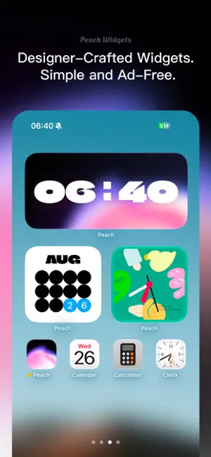 Peach Widgets · Minimal Retro screenshot 2