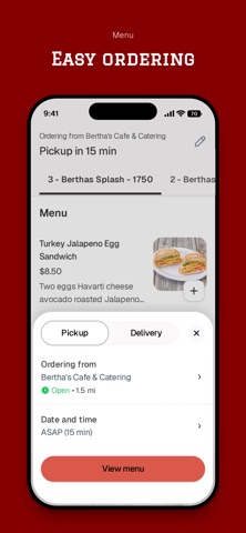 Bertha's Cafe & Catering iPhone screenshot
