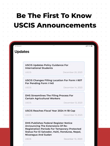 Case Tracker for USCIS 2025 iPad screenshot