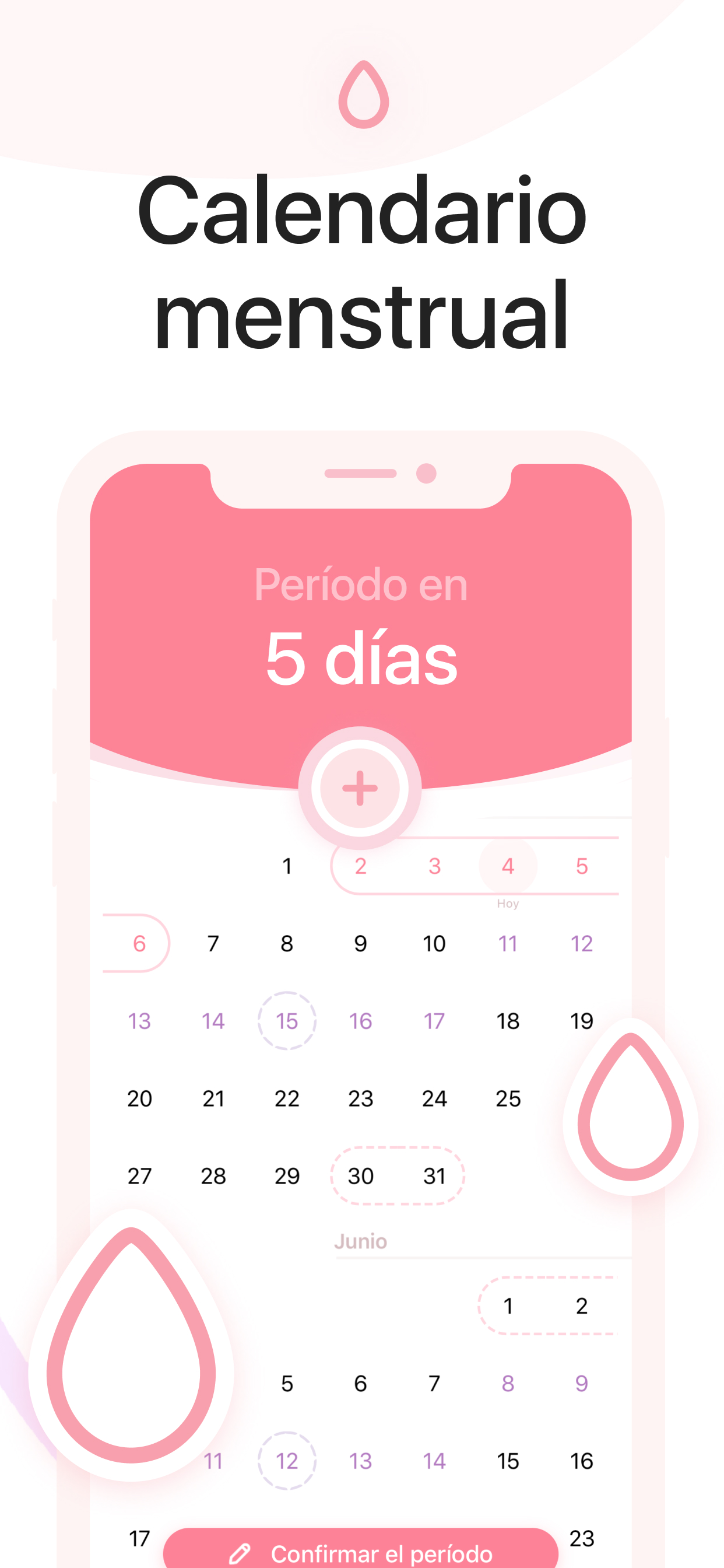 Calendario menstrual ゜