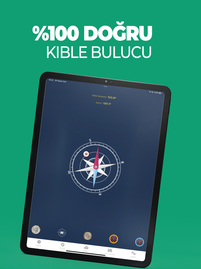 Muslimer Kıble Bulucu, Pusula