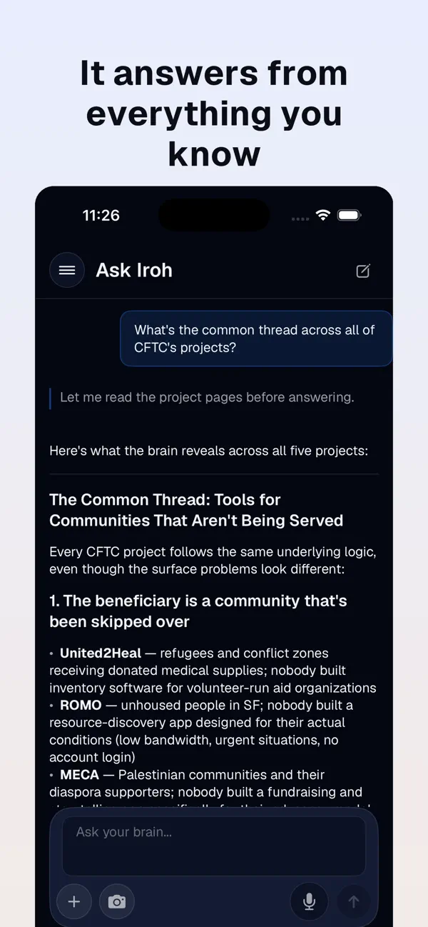 Screenshot #2 pour Iroh: Voice Second Brain