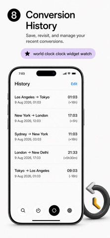 UTC Time Converter World Clock iPhone screenshot