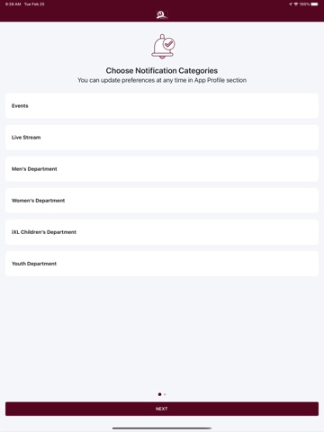JNAC iPad screenshot