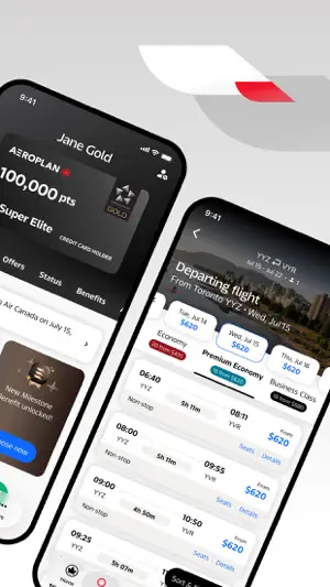 Air Canada + Aeroplan screenshot 2