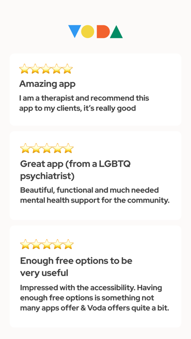 Voda: LGBTQIA+ Mental Wellness Screenshot