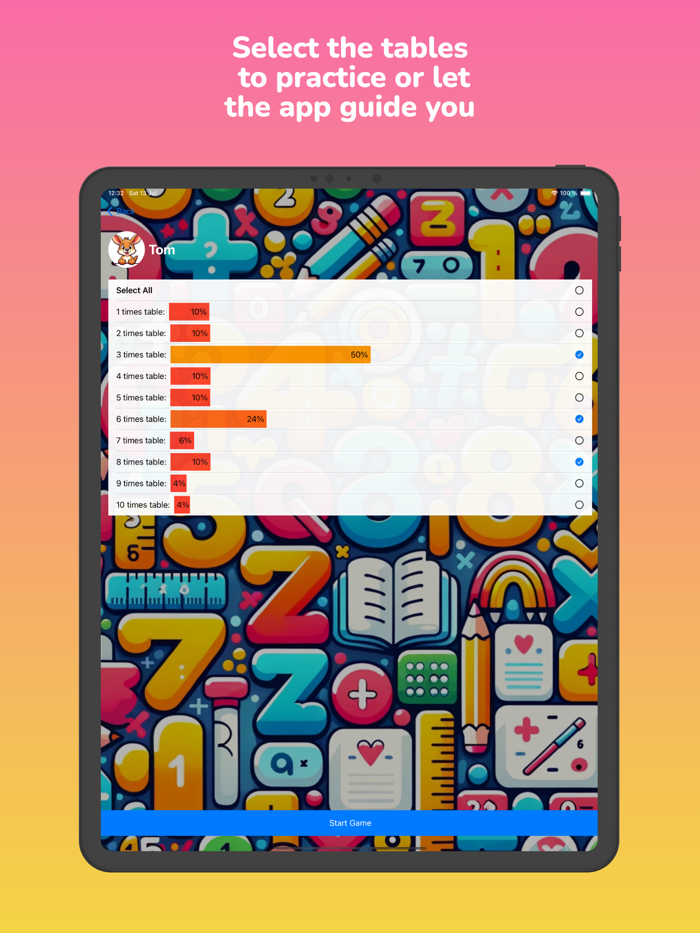 Multiplication Tables - Learn